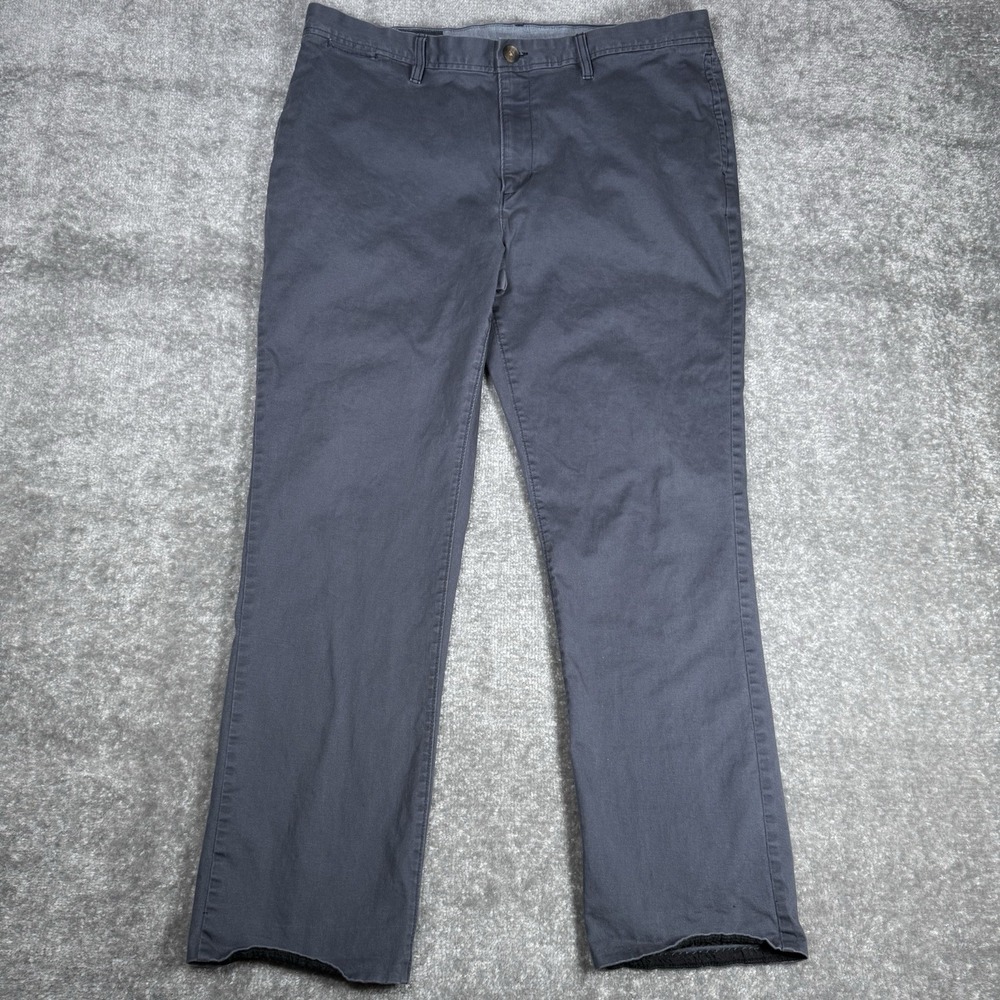 Wallin & Bros Pants Mens 38x29‎ Gray Stretch Twill Trim Fit Chino Straight